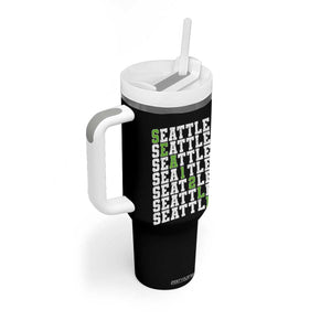 Seattle Fan 12 Athletic Number Tumbler With Handle City Football Game Day TS11 Print Your Wear