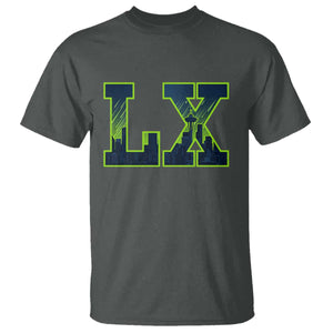 Seattle LX Game Day Washington Space Needle Skyline T Shirt TS11 Dark Heather Print Your Wear