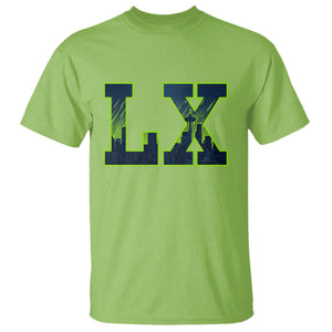 Seattle LX Game Day Washington Space Needle Skyline T Shirt TS11 Lime Print Your Wear