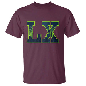 Seattle LX Game Day Washington Space Needle Skyline T Shirt TS11 Maroon Print Your Wear