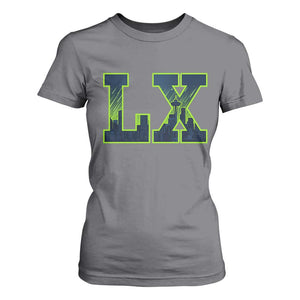 Seattle LX Game Day Washington Space Needle Skyline T Shirt For Women TS11 Charcoal Print Your Wear