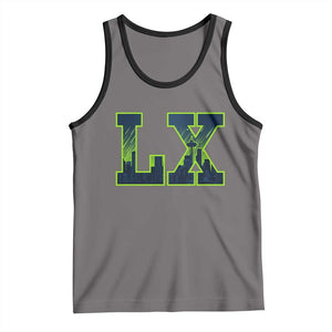 Seattle LX Game Day Washington Space Needle Skyline Tank Top TS11 Deep Heather Black Print Your Wear