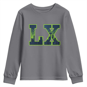 Seattle LX Game Day Washington Space Needle Skyline Youth Sweatshirt TS11 Charcoal Print Your Wear