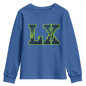 Seattle LX Game Day Washington Space Needle Skyline Youth Sweatshirt TS11 Royal Blue Print Your Wear