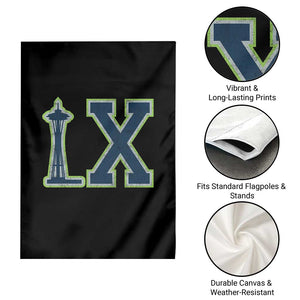 Seattle LX Game Day Washington Space Needle Sport Fan Garden Flag TS11 Print Your Wear