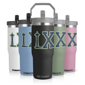 Seattle LX Game Day Washington Space Needle Sport Fan Flip Straw Tumbler TS11 Print Your Wear