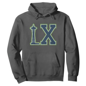 Seattle LX Game Day Washington Space Needle Sport Fan Hoodie TS11 Dark Heather Print Your Wear