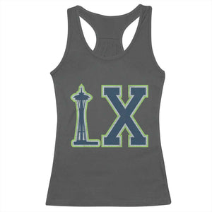 Seattle LX Game Day Washington Space Needle Sport Fan Racerback Tank Top TS11 Dark Heather Print Your Wear