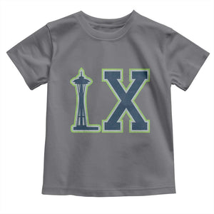 Seattle LX Game Day Washington Space Needle Sport Fan Toddler T Shirt TS11 Charcoal Print Your Wear