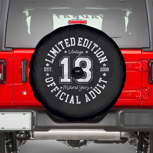 Funny 18th Birthday Spare Tire Cover Est 2008 Limited Edition Official Adult TS11 Black Print Your Wear