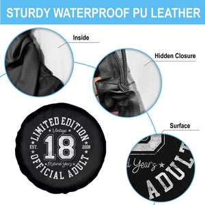 Funny 18th Birthday Spare Tire Cover Est 2008 Limited Edition Official Adult TS11 Print Your Wear
