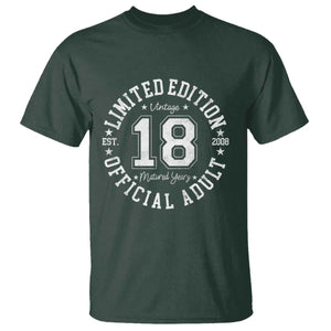 Funny 18th Birthday T Shirt Est 2008 Limited Edition Official Adult TS11 Dark Forest Green Print Your Wear
