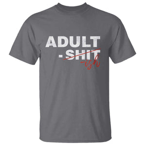 Funny Adultish 18th Birthday T Shirt Adult Shit 18 Years Old Joke TS11 Charcoal Print Your Wear