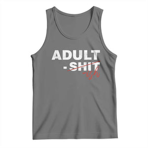 Funny Adultish 18th Birthday Tank Top Adult Shit 18 Years Old Joke TS11 Black Heather Print Your Wear