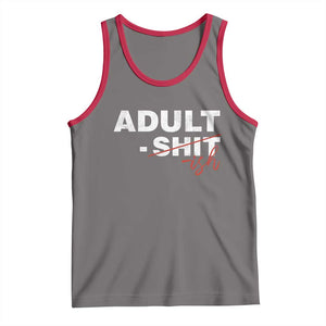 Funny Adultish 18th Birthday Tank Top Adult Shit 18 Years Old Joke TS11 Deep Heather Red Print Your Wear