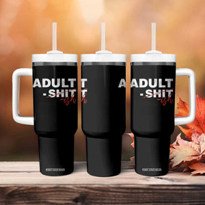 Funny Adultish 18th Birthday Tumbler With Handle Adult Shit 18 Years Old Joke TS11 Print Your Wear