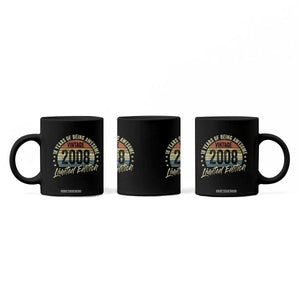 Funny 18th Birthday Coffee Mug 18 Years Old Gifts Vintage 2008 Limited Edition TS11 Print Your Wear