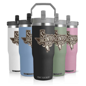 Battle of San Jacinto 1836 Texas History Independence Day Flip Straw Tumbler TS11 Print Your Wear