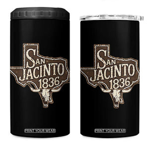 Battle of San Jacinto 1836 Texas History Independence Day 4 in 1 Can Cooler Tumbler TS11 One Size: 16 oz Black Print Your Wear
