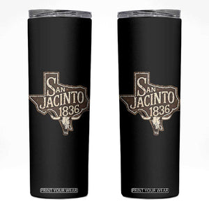 Battle of San Jacinto 1836 Texas History Independence Day Skinny Tumbler TS11 Black Print Your Wear