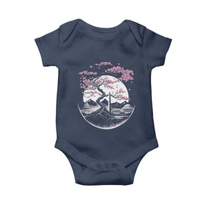 Washington DC Cherry Blossoms Monuments Memorials Japanese Style Baby Onesie TS11 Navy Print Your Wear