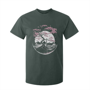 Washington DC Cherry Blossoms Monuments Memorials Japanese Style T Shirt For Kid TS11 Dark Forest Green Print Your Wear
