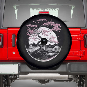 Washington DC Cherry Blossoms Monuments Memorials Japanese Style Spare Tire Cover TS11 Black Print Your Wear