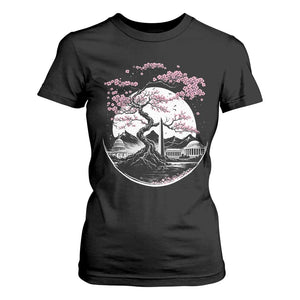 Washington DC Cherry Blossoms Monuments Memorials Japanese Style T Shirt For Women TS11 Black Print Your Wear