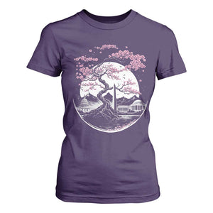 Washington DC Cherry Blossoms Monuments Memorials Japanese Style T Shirt For Women TS11 Purple Print Your Wear