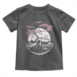 Washington DC Cherry Blossoms Monuments Memorials Japanese Style Toddler T Shirt TS11 Dark Heather Print Your Wear