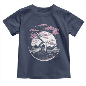 Washington DC Cherry Blossoms Monuments Memorials Japanese Style Toddler T Shirt TS11 Navy Print Your Wear