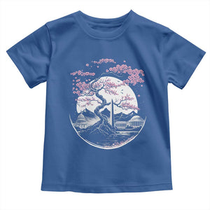 Washington DC Cherry Blossoms Monuments Memorials Japanese Style Toddler T Shirt TS11 Royal Blue Print Your Wear