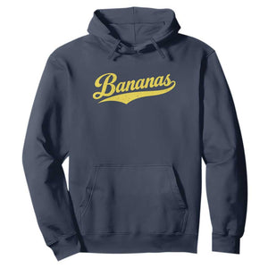 Bananas Retro Throwback Baseball Sport Lover Hoodie TS11 Navy Print Your Wear