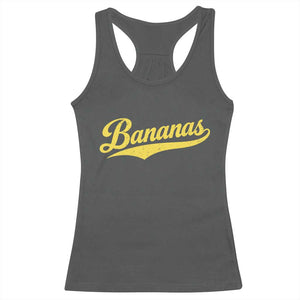 Bananas Retro Throwback Baseball Sport Lover Racerback Tank Top TS11 Dark Heather Print Your Wear