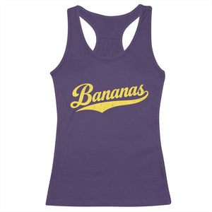Bananas Retro Throwback Baseball Sport Lover Racerback Tank Top TS11 Purple Print Your Wear