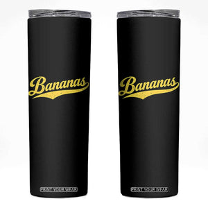 Bananas Retro Throwback Baseball Sport Lover Skinny Tumbler TS11 Black Print Your Wear