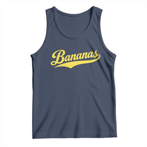 Bananas Retro Throwback Baseball Sport Lover Tank Top TS11 Navy Print Your Wear