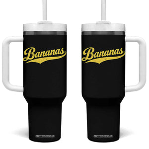 Bananas Retro Throwback Baseball Sport Lover Tumbler With Handle TS11 One Size: 40 oz Black Print Your Wear