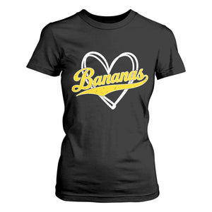 Bananas Vintage Heart Baseball Fan Game Day T Shirt For Women TS11 Black Print Your Wear