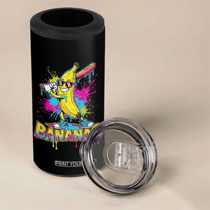 Funny Bananas Baseball Drip Ice Cream Sports Splatter 4 in 1 Can Cooler Tumbler TS11 Print Your Wear