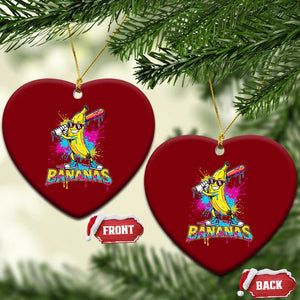 Funny Bananas Baseball Drip Ice Cream Sports Splatter Ceramic Ornament TS11 Print Your Wear