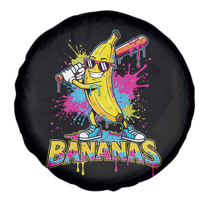 Funny Bananas Baseball Drip Ice Cream Sports Splatter Spare Tire Cover TS11 Print Your Wear