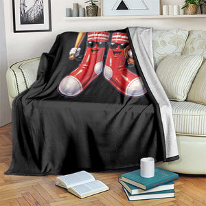 Funny Red Socks Playing Baseball Graphic Sport Game Day Throw Blanket TS11 Print Your Wear