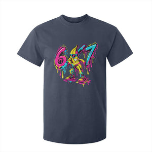 Funny 67 Banana Baseball Drip Ice Cream Six Seven Meme T Shirt For Kid TS11 Navy Print Your Wear