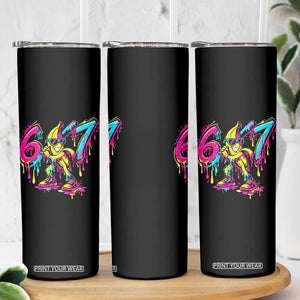 Funny 67 Banana Baseball Drip Ice Cream Six Seven Meme Skinny Tumbler TS11 Print Your Wear