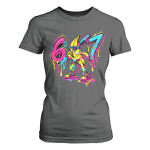 Funny 67 Banana Baseball Drip Ice Cream Six Seven Meme T Shirt For Women TS11 Dark Heather Print Your Wear