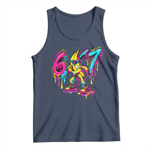 Funny 67 Banana Baseball Drip Ice Cream Six Seven Meme Tank Top TS11 Navy Print Your Wear