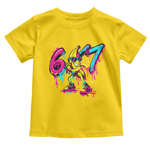 Funny 67 Banana Baseball Drip Ice Cream Six Seven Meme Toddler T Shirt TS11 Daisy Print Your Wear