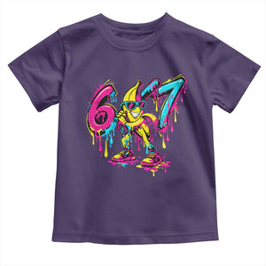 Funny 67 Banana Baseball Drip Ice Cream Six Seven Meme Toddler T Shirt TS11 Purple Print Your Wear