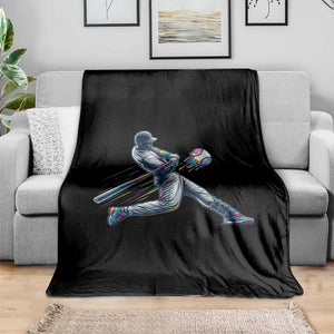 Ice Cream Baseball Player Dripping Game Day Throw Blanket TS11 Print Your Wear